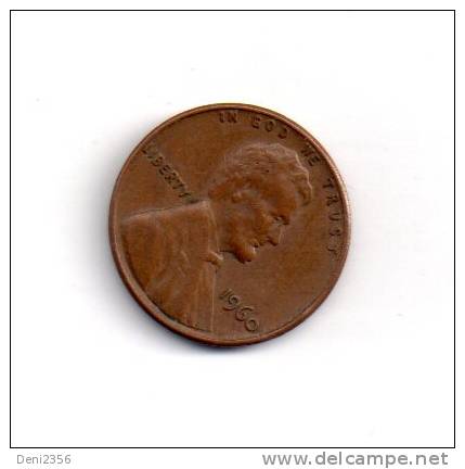 Piece US De One Cent 1960 - 1959-…: Lincoln, Memorial Reverse