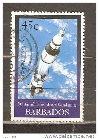 BARBADOS 1999 - MOONLANDING ANNIVERSARY 45  - USED OBLITERE GESTEMPELT USADO - Barbados (1966-...)