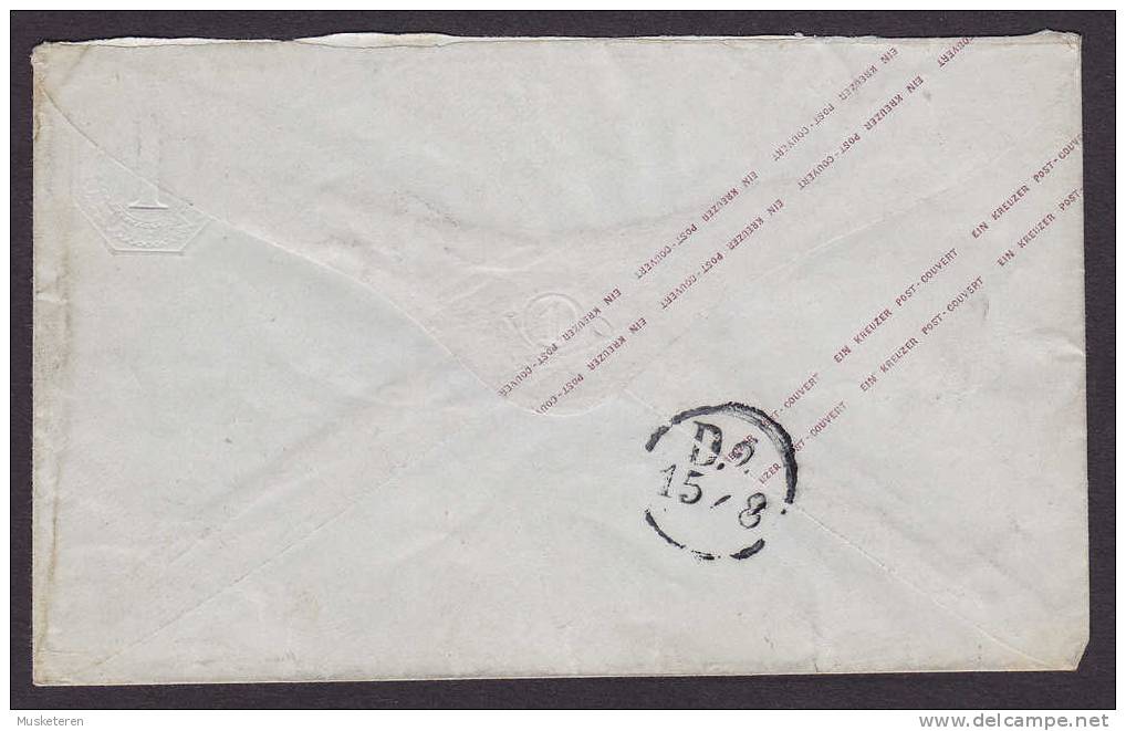 Württemberg Postal Stationery Ganzsache Entier Umschlag Cover 1 Kr Post-Couvert CANNSTADT To STUTTGART - Ganzsachen