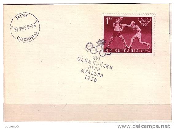 XVI Olympic Games – Melbourne 1956 ( Boxing )  Cancellation Special First Day - Briefe U. Dokumente