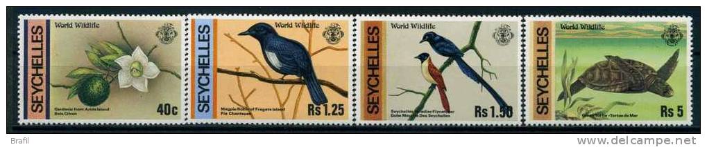 1978 Seychelles, Fauna Flora Fiori Uccelli , Serie Completa Nuova (**) - Seychellen (1976-...)