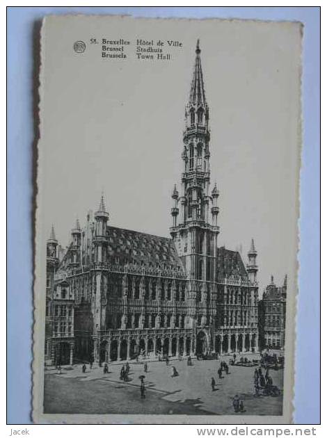 Bruxelles Brussel Eglise Sainte Gudule Old Postcard - Lanen, Boulevards