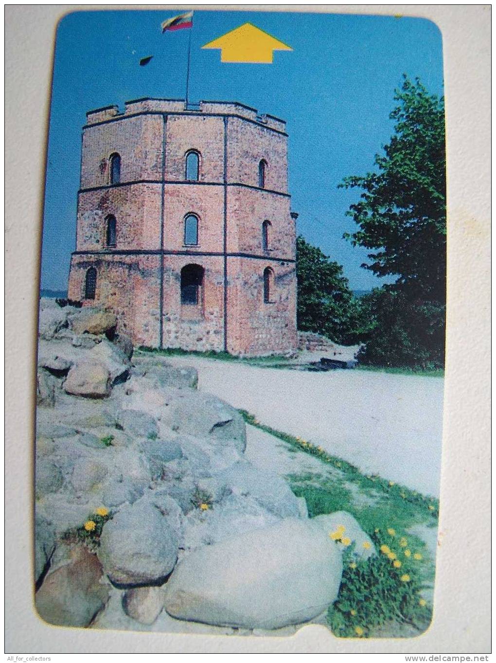 Alcatel Bell Magnetic Test "B"phone Card GEDIMINAS TOWER In VILNIUS Low Tirage Carte Karte From LITHUANIA Litauen - Lithuania