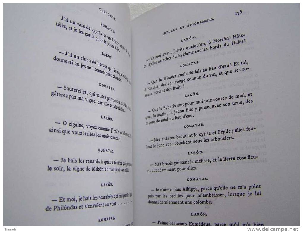 POEMES GRECS - LECONTE DE LISLE - 1980 EDITIONS D AUJOURD HUI - LES INTROUVABLES - - Autores Franceses