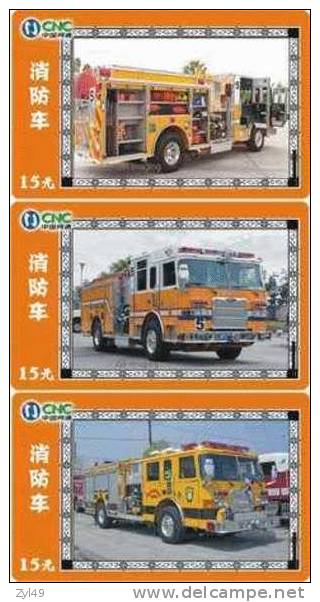 A04349 China Phone Cards Fire Engine 57pcs - Pompieri