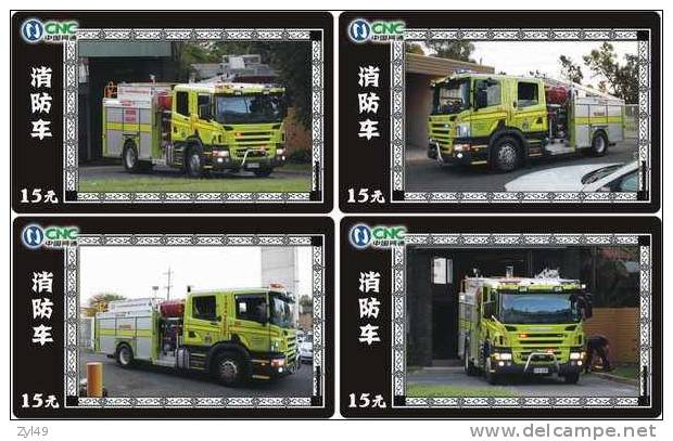 A04349 China Phone Cards Fire Engine 57pcs - Firemen
