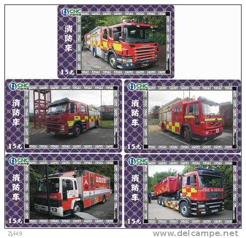 A04349 China phone cards Fire Engine 57pcs