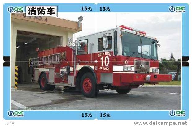 A04350 China phone cards Fire Engine puzzle 40pcs