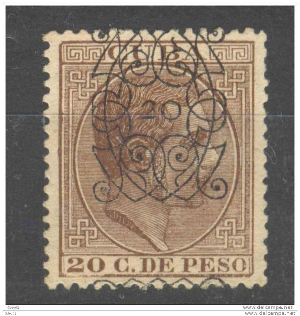 CU82-L3371.España..Spain. Espagne.CUBA ESPAÑOL.Alfonso Xll.1883.(Ed 82*) Con Charnela.MGNIFICO - Cuba (1874-1898)