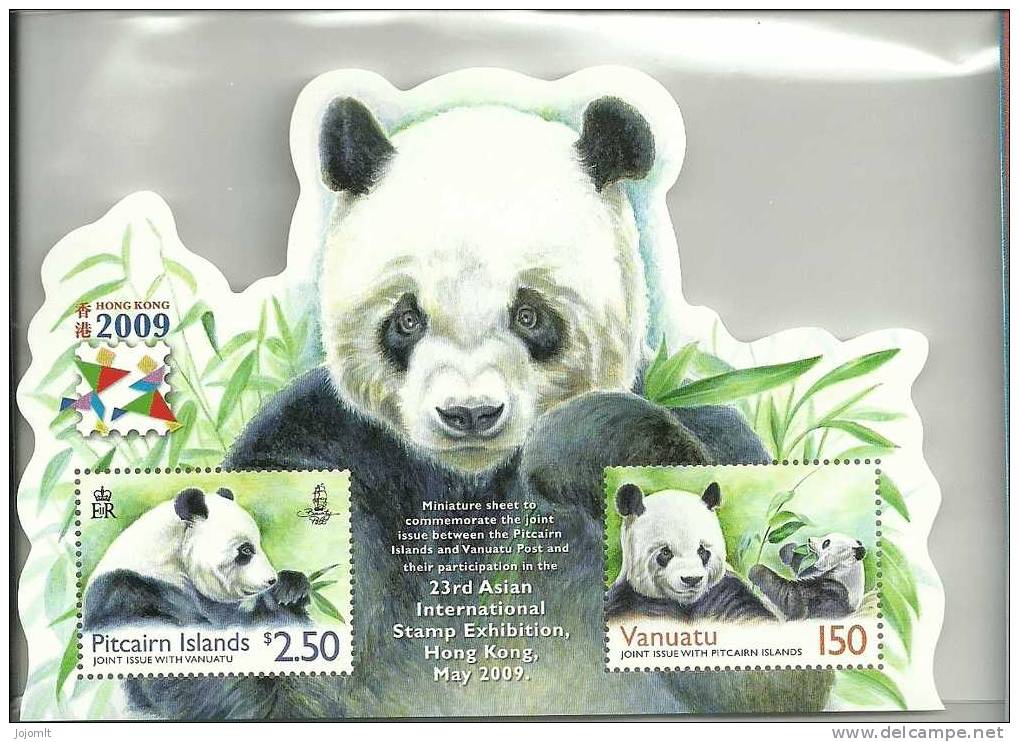 Vanuatu - Bloc Feuillet Neuf (**) - Unused S/Sheet - Hong Kong 2009 - Panda - Animaux - Animals - 2 TP - TTB - Vanuatu (1980-...)