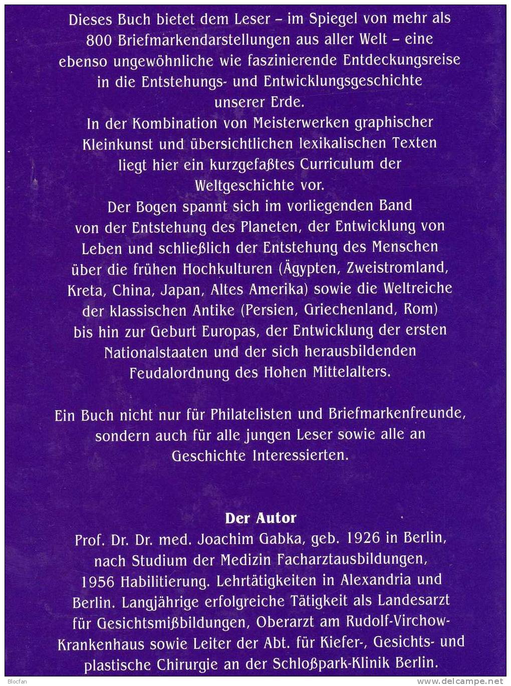 Band I Gabka Weltchronik In Briefmarken 1997 Antiquarisch 56€ Sachbuch Enstehung Der Erde Mit 800 Postwertzeichen Belegt - Autres & Non Classés