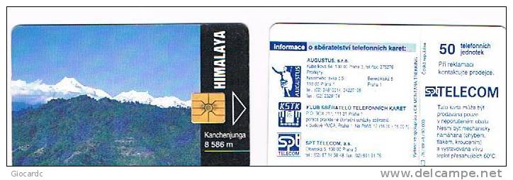 REPUBBLICA CECA (CZECH REPUBLIC) - SPT TELECOM CHIP - 1994 HIMALAYA: KANCHENJUNGA      N.76 / 09.94 - USED  - RIF. 3266 - Gebirgslandschaften