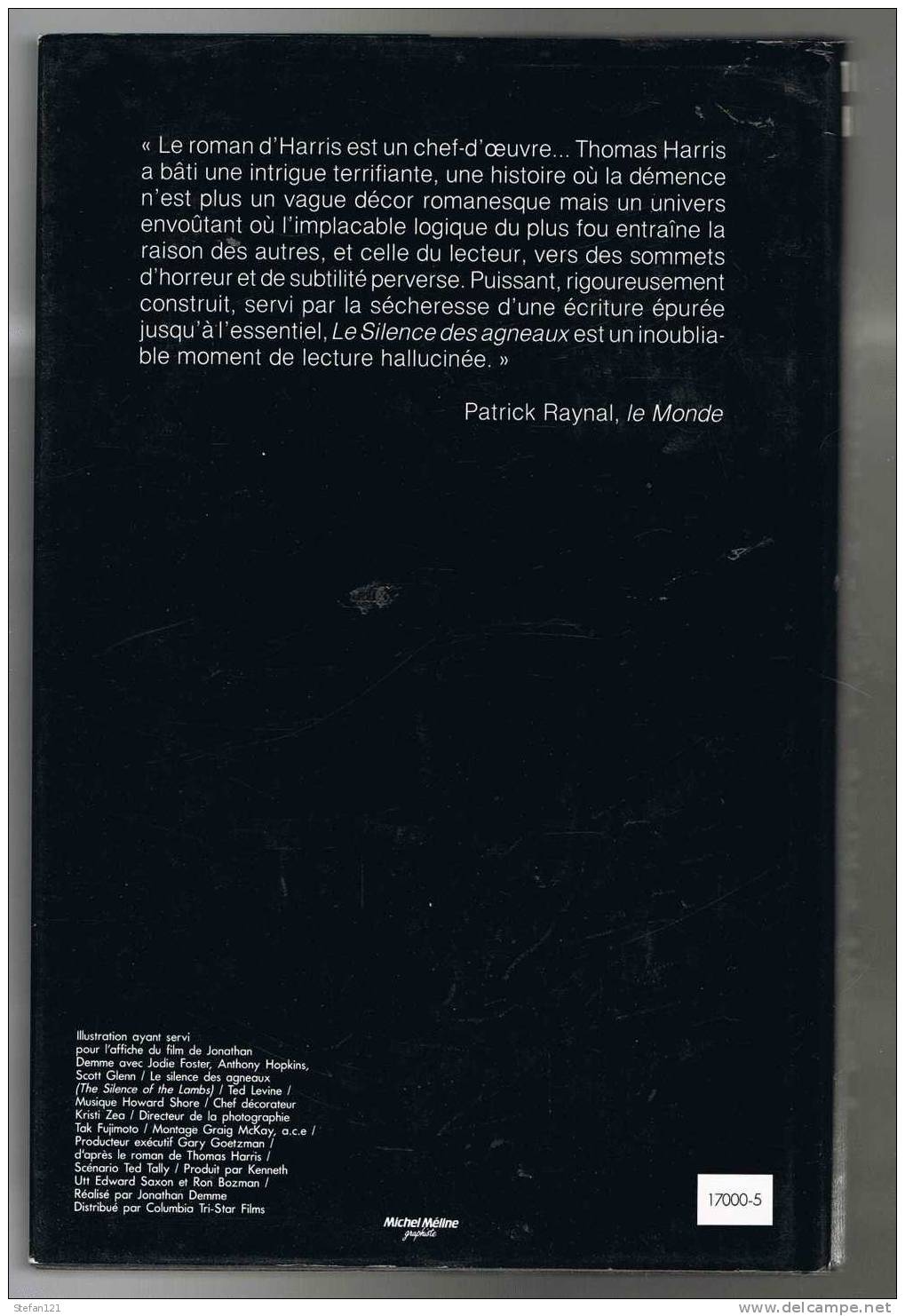 Le Silence Des Agneaux - Thomas Harris - 1992 - 344 Pages - 24,7 X 16 Cm - Roman Noir