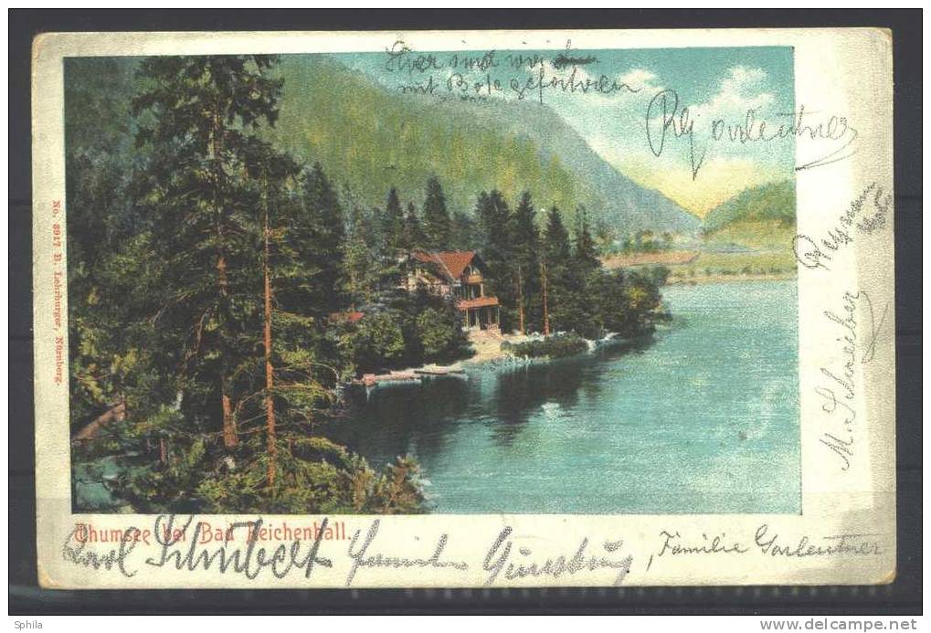 Thumsee Bei Bad Reichenhall (Germany) Postcard Posted 1905 To Wien, Wear At The Corners - Bad Reichenhall