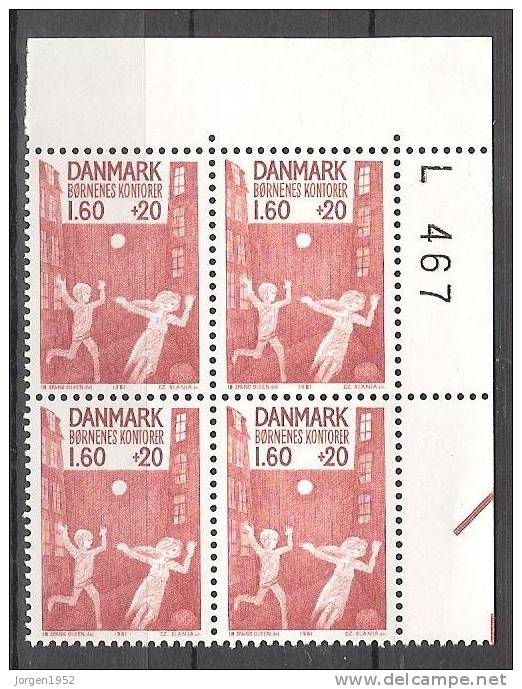 DENMARK BLOCK OF 4**  FROM YEAR 1981   L 467 - Neufs