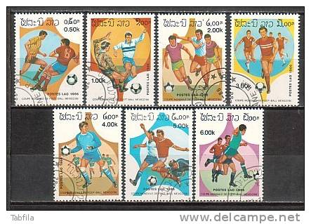 LAOS - 1986 - Coup Du Mond De Footballe - Mexico´86 I Edition - 7v Obl. - 1986 – Mexico