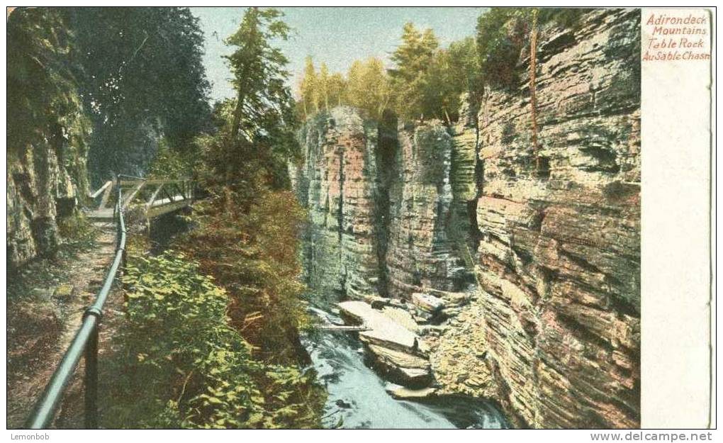 USA – United States – Adirondack Mountains, Table Rock Ausablechasm Early 1900s Unused Postcard [P3234] - Adirondack