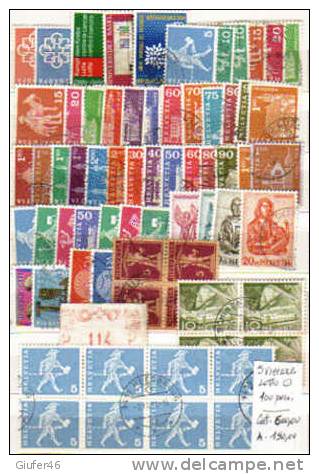 Svizzera LOTTO  di centinai di francobolli usati