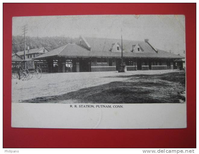 Depot-Train Station--     Putnam  Ct   1908 Cancel    ---===ref 187 - Autres & Non Classés