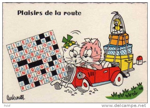 BARBEROUSSE - Plaisirs De La Route - Mots Croises Avec Chats En Auto   (24256) - Barberousse