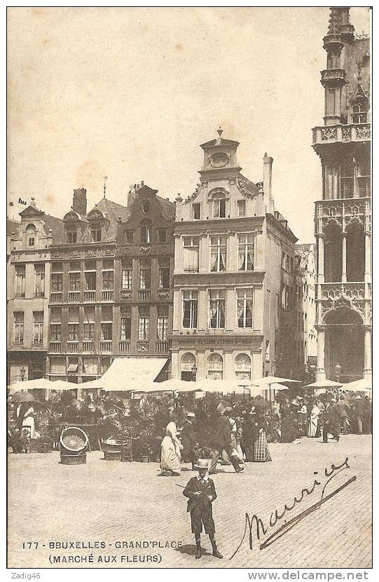 177 - BRUXELLES - GRAND' PLACE - MARCHE AUX FLEURS - Markets