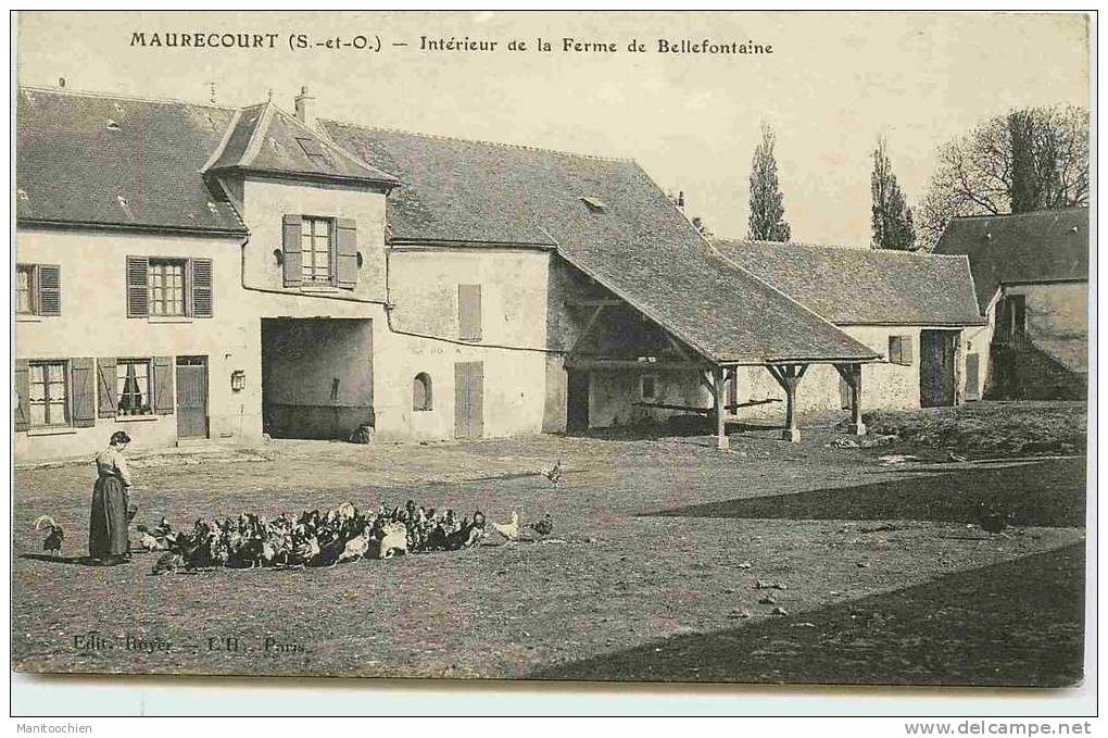 DEP 78 MAURECOURT  INTERIEUR DE LA FERME DE BELLEFONTAINE - Maurecourt