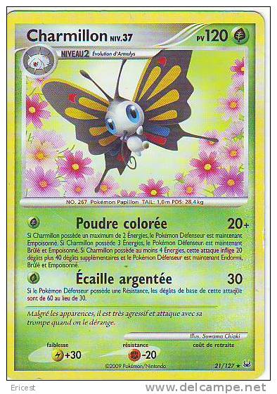 -- CARTE POKEMON CHARMILLON NIV 37 21/127 ETAT COURANT - Autres & Non Classés