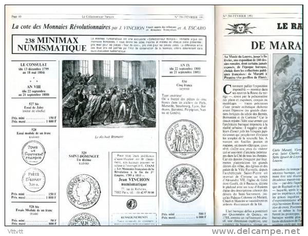 LE COLLECTIONNEUR FRANCAIS (Février 1991) : Porcelaine, Tourny-Noël, Liebig, Monnaies Consulat, Fer, Girancourt, Affiche - Collectors