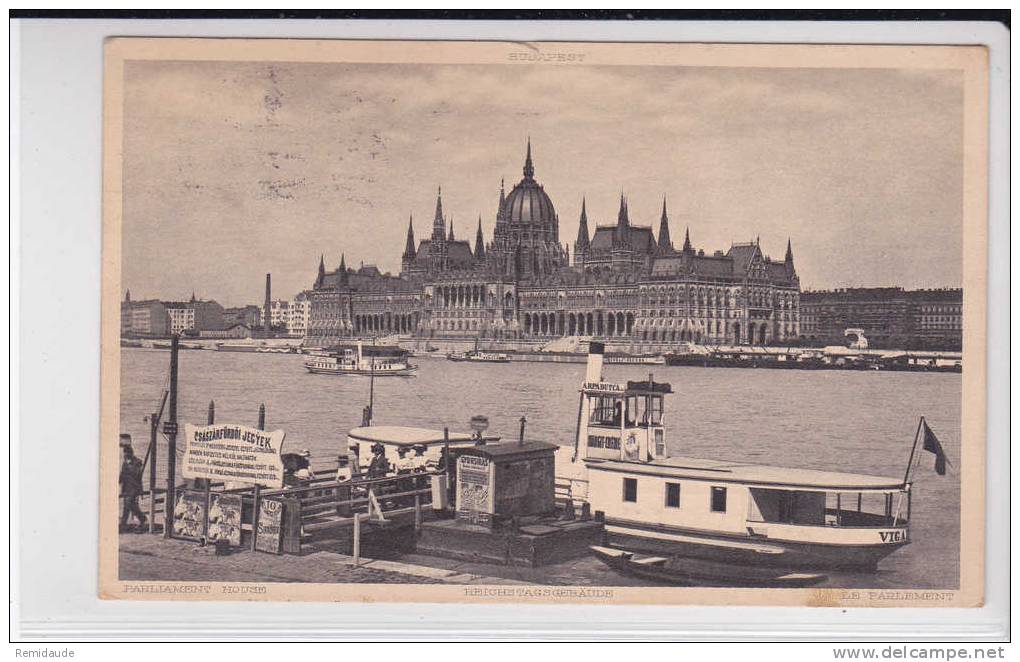 HONGRIE - 1911 - CARTE POSTALE COMMERCIALE ILLUSTREE De BUDAPEST Pour HALLE (SACHSEN) - Briefe U. Dokumente