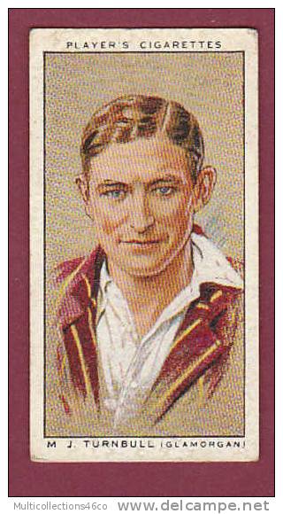 IMAGE PUB CIGARETTE - PLAYER'S - CRICKETERS 1934 N° 28 - M.J. TURNBULL (Glamorgan) - Player's