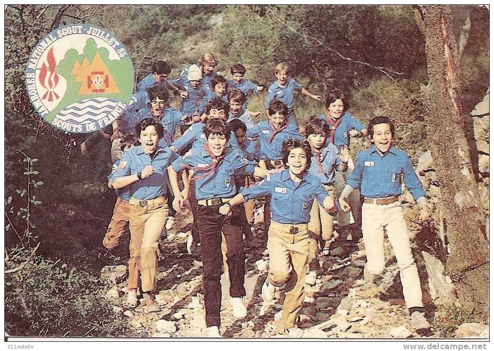 JAMBOREE  NATIONAL - SCOUT - JUILLET 1985 ( Traces Colle Verso ) - Scoutisme