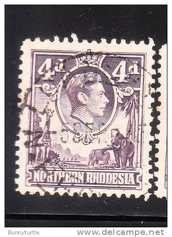 Northern Rhodesia 1938-52 King George VI 4p Used - Rodesia Del Norte (...-1963)