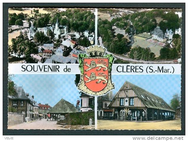 76 (SEINE-MARITIME) - CLERES : Souvenir De Clères, Edit. Combier (non Circulée) Blason, Armoiries... - Clères