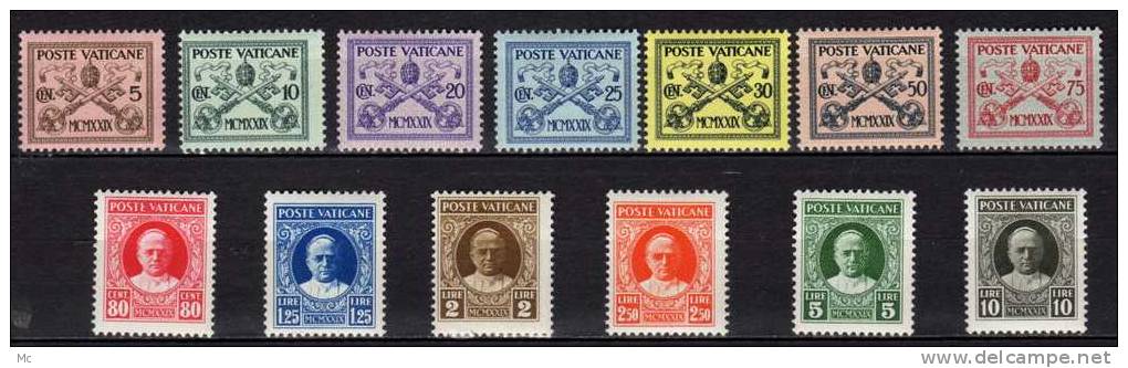 Vatican NÂ° 26 / 38 Luxe ** - Unused Stamps