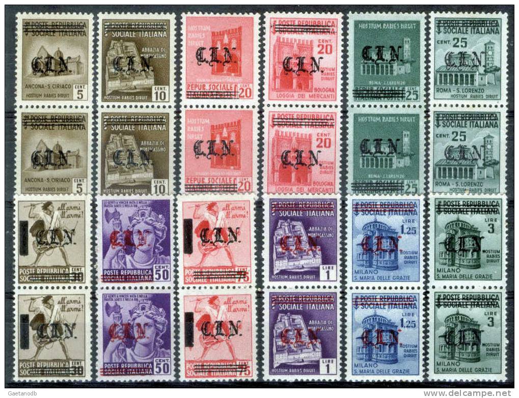 Italia-F00212 - Torino 1945 (++) MNH - 12 Valori, Tutti Senza Traccia Di Linguella. Firmati "Chiavarello". - National Liberation Committee (CLN)