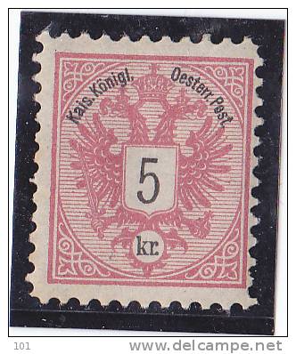 1883 5 KREUZER NR: 2 E LZ. 10,5 ** - Ungebraucht