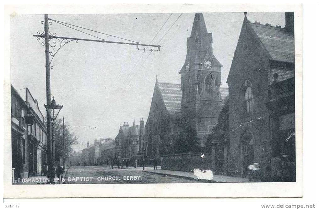 DERBYSHIRE -  DERBY - OSMASTON ROAD & BAPTIST CHURCH Pre-1918  Db269 - Derbyshire