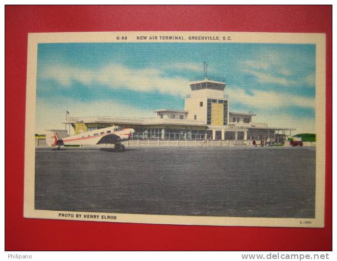 Airport-   Greenville SC  -- New Air Terminal     Linen--===----ref 198 - Greenville
