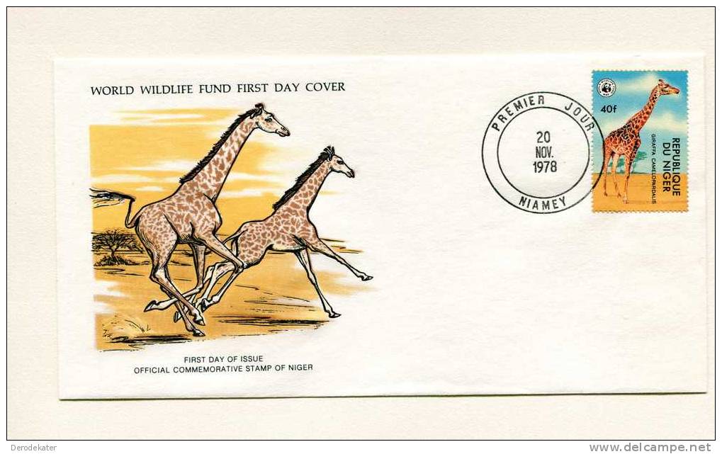 Niger 1978. Giraffa Camelopardalis. Girafe. Giraffe. Giraf. FDC WWF Fauna. Miamey. Good. New! - Giraffen