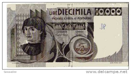 BILLET ITALIE - P.106b  - 1982 - 10000 LIRES - HOMME HABIT RENAISSANCE - ARCHITECTURE - 10.000 Lire