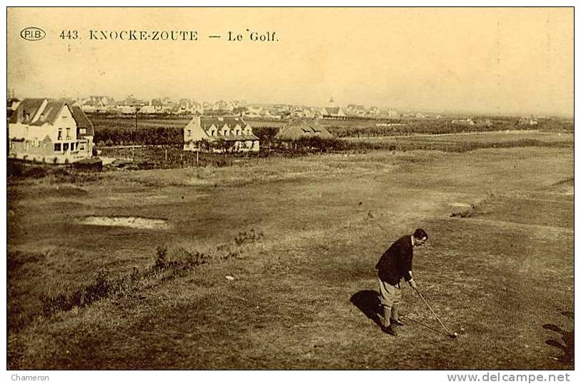 443 - KNOCKE-ZOUTE. Le Golf  TBE+ Beau Cachet Postal Au Verso. Voir 2 Photos - Golf