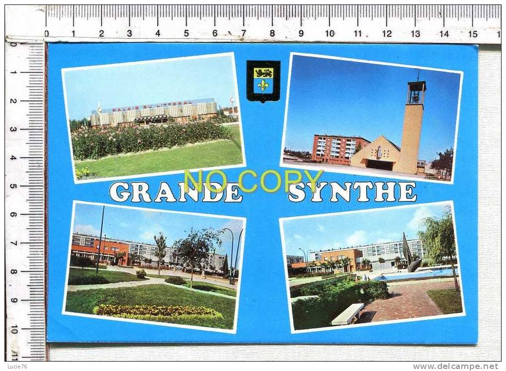 GRANDE SYNTHE -  4 Vues :  Palais Du Littoral, Eglise St Jacques, La Poste Et Le Centre Commercial  Europe - Grande Synthe