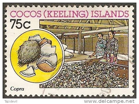 COCOS (KEELING) ISLANDS - USED 1987 75c Industries - Copra Production - Cocos (Keeling) Islands