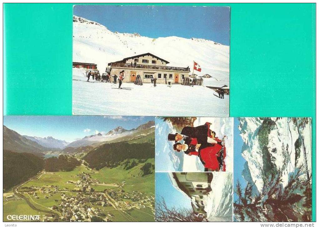 Bergrestaurant Marguns Celerina 3 Ansichtskarten Ab 1968 - Celerina/Schlarigna