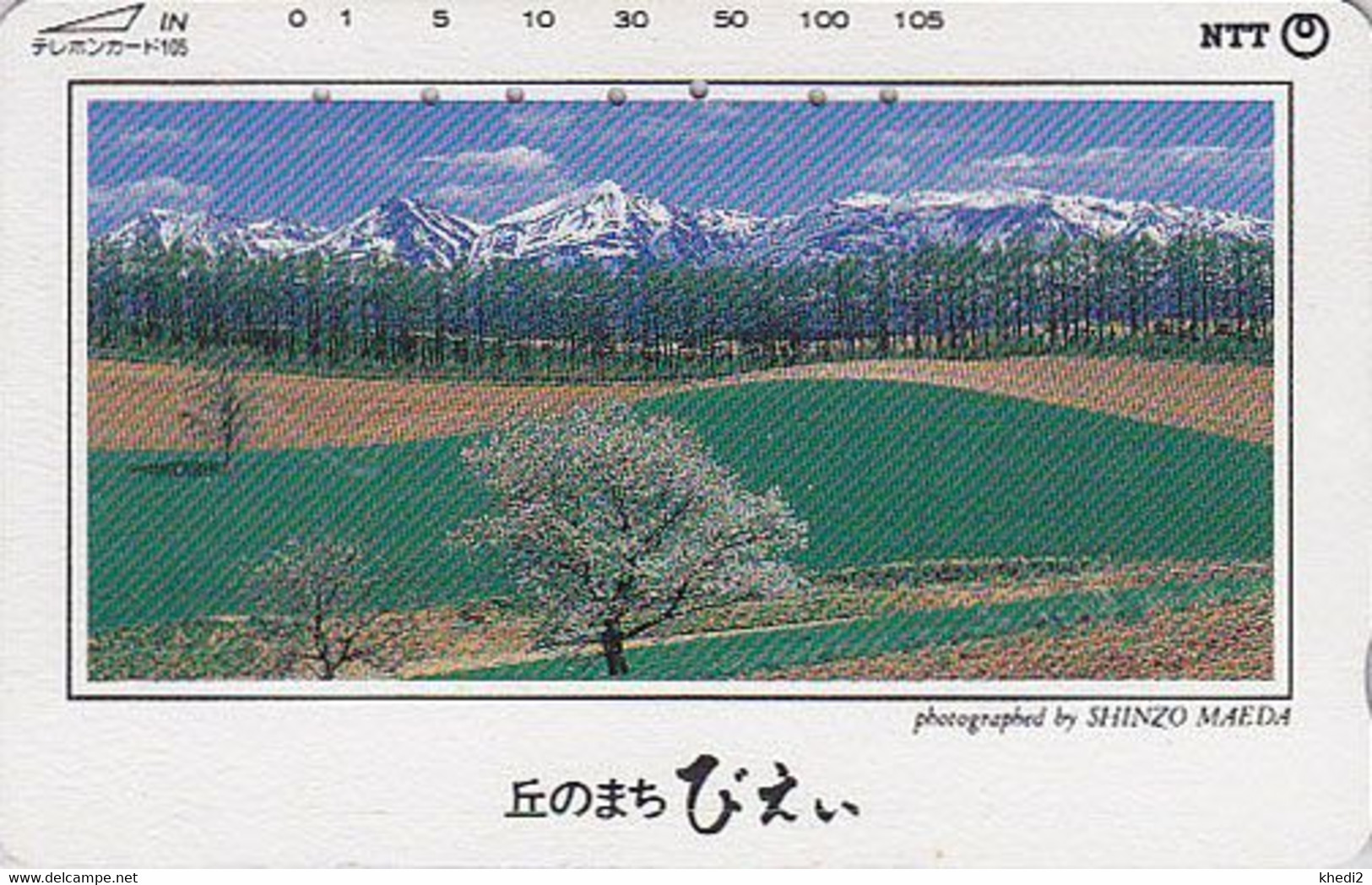 Télécarte JAPON / NTT 431-144 - Dos Sans Typo - TBE - Paysage -  Champ De Fleurs - Flower Japan Phonecard  Telefonkarte - Gebirgslandschaften