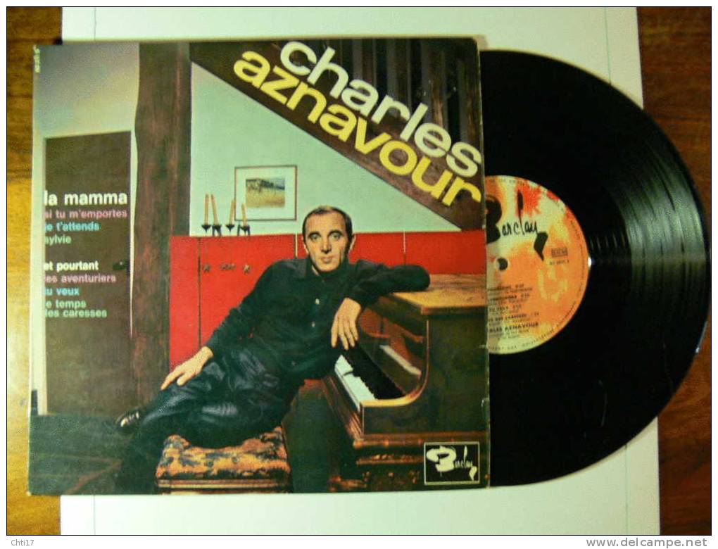 CHARLES AZNAVOUR " LA MAMMA  " BARCLAY 33 TOURS 25 CM - Collector's Editions