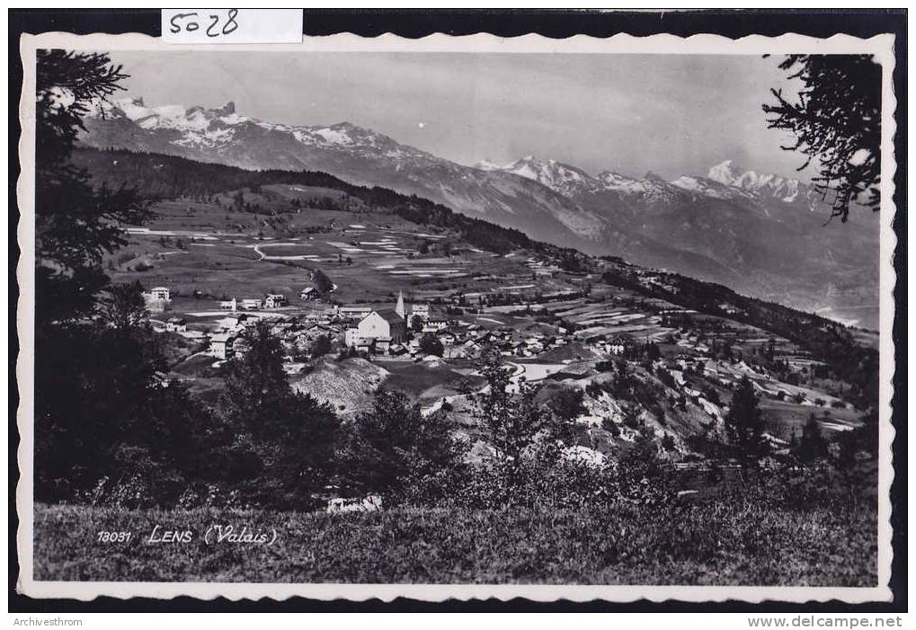 Lens (Valais) ; Vue D'ensemble Vers 1943 (5028) - Lens