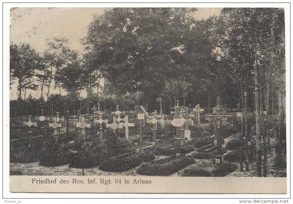 FRANCE - ARLEUX, Friedhof, Reg. Inf. 64, Grave, Feldpost 1916. - Arleux