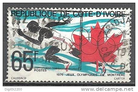 1 W Valeur Oblitérée, Used - COTE D´IVOIRE - J.O. MONTREAL 1976 - N° 1256-49 - Zomer 1976: Montreal