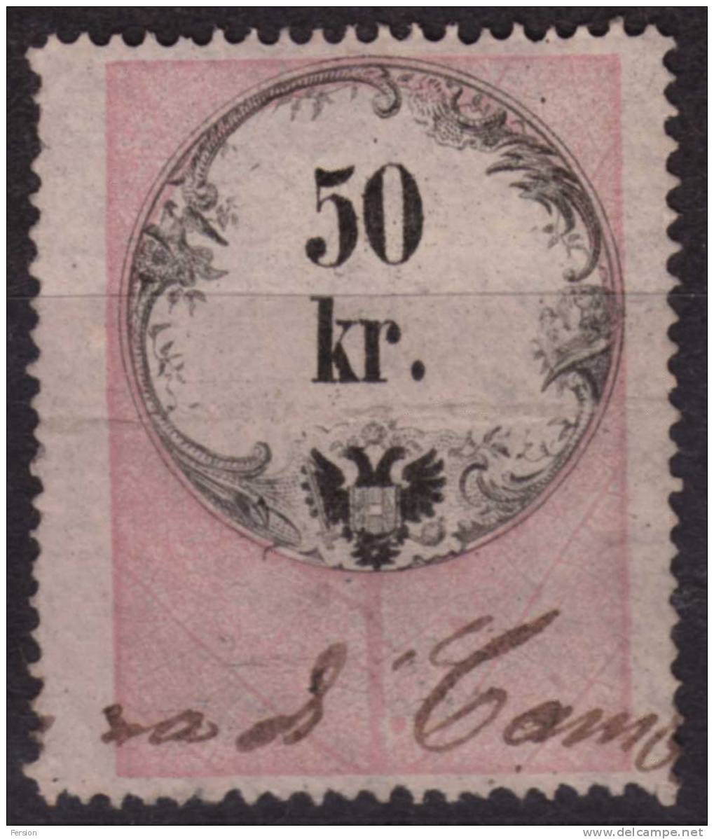 1858-1866 Austria Lombardia Venezia - Revenue Stamp - 50 Kr - Steuermarken